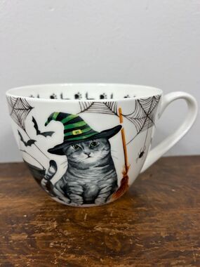 Portobello Bone China Halloween Cat Witch Tea Cup